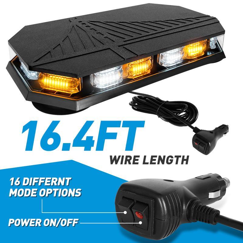 🚗 Mini Rooftop Emergency Strobe Light with Strong Magnetic Mount for Pickup Trucks, Trucks & Safety Vehicles ✨
