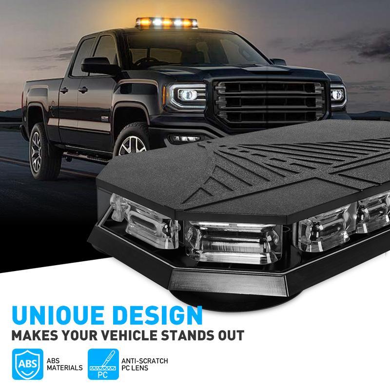 🚗 Mini Rooftop Emergency Strobe Light with Strong Magnetic Mount for Pickup Trucks, Trucks & Safety Vehicles ✨