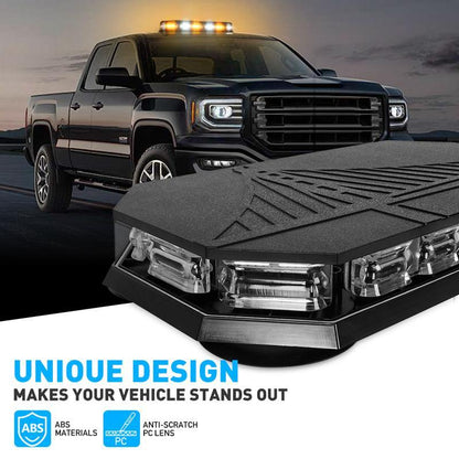 🚗 Mini Rooftop Emergency Strobe Light with Strong Magnetic Mount for Pickup Trucks, Trucks & Safety Vehicles ✨